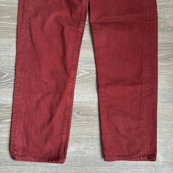 veronica beard blake classic straight high rise in red oxblood - Picture 6 of 14